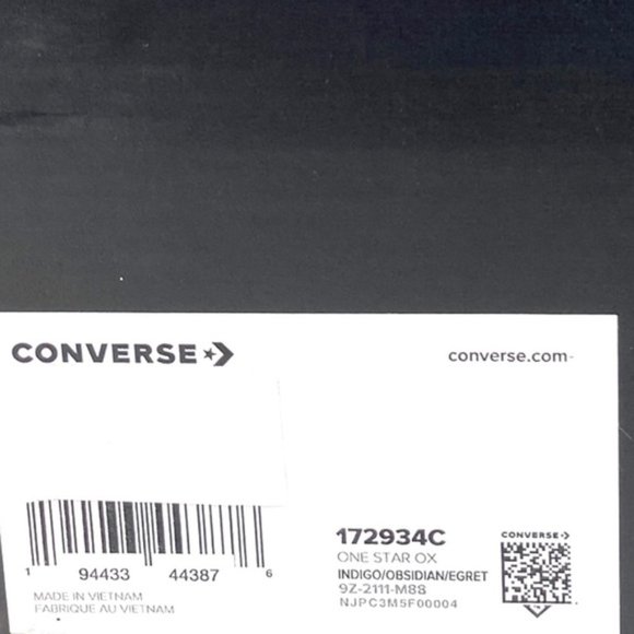 Converse One Star OX Shoes For Women Canvas Indigo Obsidian Sneakers Low 172934C - Picture 10 of 10